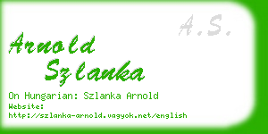 arnold szlanka business card